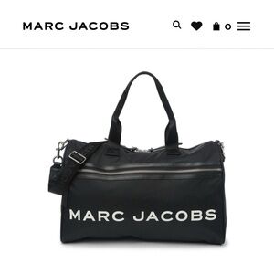 MARC JACOBS  Black Weekender Duffel Bag.